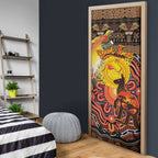 Personalized Australia and Papua New Guinea Together Door Cover Kangaroo Aboriginal Art and Bird-of-paradise Oro Tribal Motifs - Aussie Hoodie