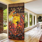 Personalized Australia and Papua New Guinea Together Door Cover Kangaroo Aboriginal Art and Bird-of-paradise Oro Tribal Motifs - Aussie Hoodie