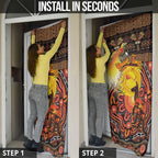 Personalized Australia and Papua New Guinea Together Door Cover Kangaroo Aboriginal Art and Bird-of-paradise Oro Tribal Motifs - Aussie Hoodie