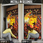 Personalized Australia and Papua New Guinea Together Door Cover Kangaroo Aboriginal Art and Bird-of-paradise Oro Tribal Motifs - Aussie Hoodie