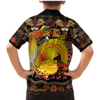 Personalized Australia and Papua New Guinea Together Family Matching Mermaid Dress and Hawaiian Shirt Kangaroo Aboriginal Art and Bird-of-paradise Oro Tribal Motifs - Aussie Hoodie
