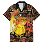 Personalized Australia and Papua New Guinea Together Family Matching Mermaid Dress and Hawaiian Shirt Kangaroo Aboriginal Art and Bird-of-paradise Oro Tribal Motifs - Aussie Hoodie