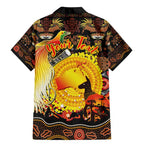 Personalized Australia and Papua New Guinea Together Family Matching Mermaid Dress and Hawaiian Shirt Kangaroo Aboriginal Art and Bird-of-paradise Oro Tribal Motifs - Aussie Hoodie