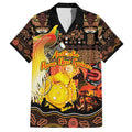 Personalized Australia and Papua New Guinea Together Family Matching Off Shoulder Maxi Dress and Hawaiian Shirt Kangaroo Aboriginal Art and Bird-of-paradise Oro Tribal Motifs - Aussie Hoodie