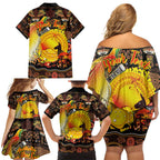 Personalized Australia and Papua New Guinea Together Family Matching Off Shoulder Short Dress and Hawaiian Shirt Kangaroo Aboriginal Art and Bird-of-paradise Oro Tribal Motifs - Aussie Hoodie