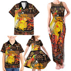 Personalized Australia and Papua New Guinea Together Family Matching Tank Maxi Dress and Hawaiian Shirt Kangaroo Aboriginal Art and Bird-of-paradise Oro Tribal Motifs - Aussie Hoodie