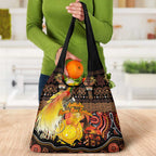 Australia and Papua New Guinea Together Grocery Bag Kangaroo Aboriginal Art and Bird-of-paradise Oro Tribal Motifs - Aussie Hoodie