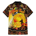 Personalized Australia and Papua New Guinea Together Hawaiian Shirt Kangaroo Aboriginal Art and Bird-of-paradise Oro Tribal Motifs - Aussie Hoodie