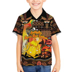 Personalized Australia and Papua New Guinea Together Hawaiian Shirt Kangaroo Aboriginal Art and Bird-of-paradise Oro Tribal Motifs - Aussie Hoodie
