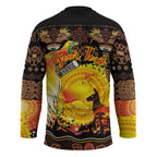 Personalized Australia and Papua New Guinea Together Hockey Jersey Kangaroo Aboriginal Art and Bird-of-paradise Oro Tribal Motifs - Aussie Hoodie