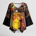 Personalized Australia and Papua New Guinea Together Kimono Sleeve Blouse Kangaroo Aboriginal Art and Bird-of-paradise Oro Tribal Motifs - Aussie Hoodie