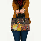 Australia and Papua New Guinea Together Leather Bag Kangaroo Aboriginal Art and Bird-of-paradise Oro Tribal Motifs - Aussie Hoodie