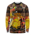 Personalized Australia and Papua New Guinea Together Long Sleeve Shirt Kangaroo Aboriginal Art and Bird-of-paradise Oro Tribal Motifs - Aussie Hoodie
