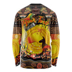 Personalized Australia and Papua New Guinea Together Long Sleeve Shirt Kangaroo Aboriginal Art and Bird-of-paradise Oro Tribal Motifs - Aussie Hoodie