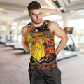 Personalized Australia and Papua New Guinea Together Men Tank Top Kangaroo Aboriginal Art and Bird-of-paradise Oro Tribal Motifs - Aussie Hoodie