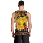 Personalized Australia and Papua New Guinea Together Men Tank Top Kangaroo Aboriginal Art and Bird-of-paradise Oro Tribal Motifs - Aussie Hoodie