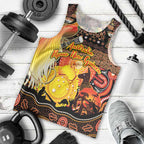 Personalized Australia and Papua New Guinea Together Men Tank Top Kangaroo Aboriginal Art and Bird-of-paradise Oro Tribal Motifs - Aussie Hoodie