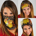 Australia and Papua New Guinea Together Neck Gaiter Kangaroo Aboriginal Art and Bird-of-paradise Oro Tribal Motifs - Aussie Hoodie