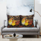 Australia and Papua New Guinea Together Pillow Cover Kangaroo Aboriginal Art and Bird-of-paradise Oro Tribal Motifs - Aussie Hoodie