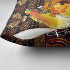 Australia and Papua New Guinea Together Pillow Cover Kangaroo Aboriginal Art and Bird-of-paradise Oro Tribal Motifs - Aussie Hoodie