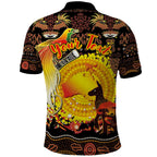 Personalized Australia and Papua New Guinea Together Polo Shirt Kangaroo Aboriginal Art and Bird-of-paradise Oro Tribal Motifs - Aussie Hoodie