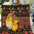 Australia and Papua New Guinea Together Quilt Kangaroo Aboriginal Art and Bird-of-paradise Oro Tribal Motifs - Aussie Hoodie