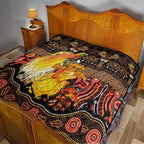 Australia and Papua New Guinea Together Quilt Kangaroo Aboriginal Art and Bird-of-paradise Oro Tribal Motifs - Aussie Hoodie