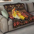 Australia and Papua New Guinea Together Quilt Kangaroo Aboriginal Art and Bird-of-paradise Oro Tribal Motifs - Aussie Hoodie