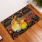 Australia and Papua New Guinea Together Rubber Doormat Kangaroo Aboriginal Art and Bird-of-paradise Oro Tribal Motifs - Aussie Hoodie