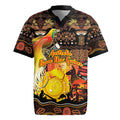 Personalized Australia and Papua New Guinea Together Rugby Jersey Kangaroo Aboriginal Art and Bird-of-paradise Oro Tribal Motifs - Aussie Hoodie