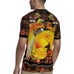 Personalized Australia and Papua New Guinea Together Rugby Jersey Kangaroo Aboriginal Art and Bird-of-paradise Oro Tribal Motifs - Aussie Hoodie