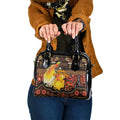 Australia and Papua New Guinea Together Shoulder Handbag Kangaroo Aboriginal Art and Bird-of-paradise Oro Tribal Motifs - Aussie Hoodie