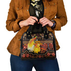 Australia and Papua New Guinea Together Shoulder Handbag Kangaroo Aboriginal Art and Bird-of-paradise Oro Tribal Motifs - Aussie Hoodie