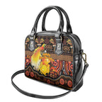 Australia and Papua New Guinea Together Shoulder Handbag Kangaroo Aboriginal Art and Bird-of-paradise Oro Tribal Motifs - Aussie Hoodie