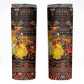 Personalized Australia and Papua New Guinea Together Skinny Tumbler Kangaroo Aboriginal Art and Bird-of-paradise Oro Tribal Motifs - Aussie Hoodie