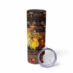 Personalized Australia and Papua New Guinea Together Skinny Tumbler Kangaroo Aboriginal Art and Bird-of-paradise Oro Tribal Motifs - Aussie Hoodie