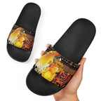 Australia and Papua New Guinea Together Slide Sandals Kangaroo Aboriginal Art and Bird-of-paradise Oro Tribal Motifs - Aussie Hoodie