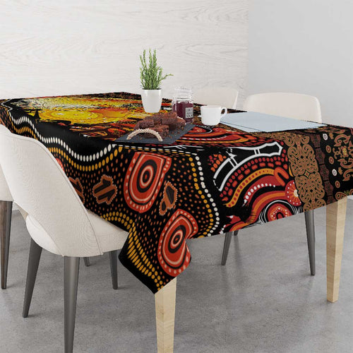 Australia and Papua New Guinea Together Tablecloth Kangaroo Aboriginal Art and Bird-of-paradise Oro Tribal Motifs - Aussie Hoodie