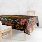 Australia and Papua New Guinea Together Tablecloth Kangaroo Aboriginal Art and Bird-of-paradise Oro Tribal Motifs - Aussie Hoodie
