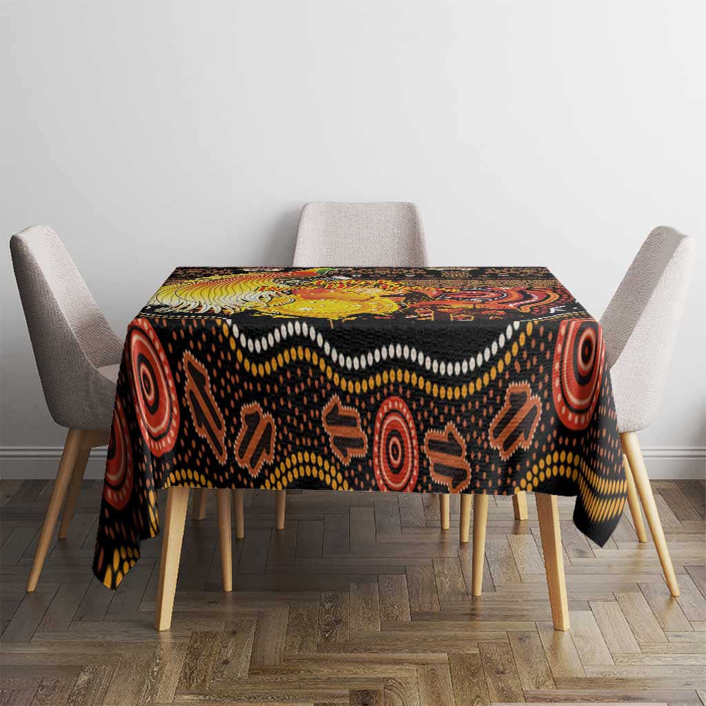 Australia and Papua New Guinea Together Tablecloth Kangaroo Aboriginal Art and Bird-of-paradise Oro Tribal Motifs - Aussie Hoodie