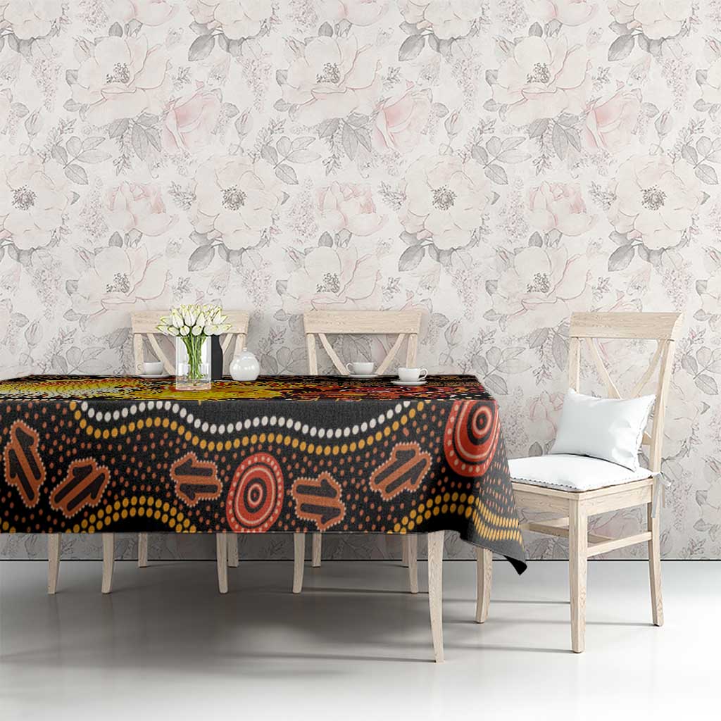Australia and Papua New Guinea Together Tablecloth Kangaroo Aboriginal Art and Bird-of-paradise Oro Tribal Motifs - Aussie Hoodie