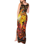 Personalized Australia and Papua New Guinea Together Tank Maxi Dress Kangaroo Aboriginal Art and Bird-of-paradise Oro Tribal Motifs - Aussie Hoodie