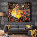 Australia and Papua New Guinea Together Tapestry Kangaroo Aboriginal Art and Bird-of-paradise Oro Tribal Motifs - Aussie Hoodie