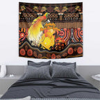 Australia and Papua New Guinea Together Tapestry Kangaroo Aboriginal Art and Bird-of-paradise Oro Tribal Motifs - Aussie Hoodie