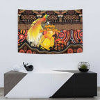 Australia and Papua New Guinea Together Tapestry Kangaroo Aboriginal Art and Bird-of-paradise Oro Tribal Motifs - Aussie Hoodie