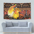 Australia and Papua New Guinea Together Tapestry Kangaroo Aboriginal Art and Bird-of-paradise Oro Tribal Motifs - Aussie Hoodie