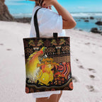 Australia and Papua New Guinea Together Tote Bag Kangaroo Aboriginal Art and Bird-of-paradise Oro Tribal Motifs - Aussie Hoodie