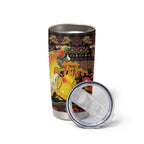 Personalized Australia and Papua New Guinea Together Tumbler Cup Kangaroo Aboriginal Art and Bird-of-paradise Oro Tribal Motifs - Aussie Hoodie