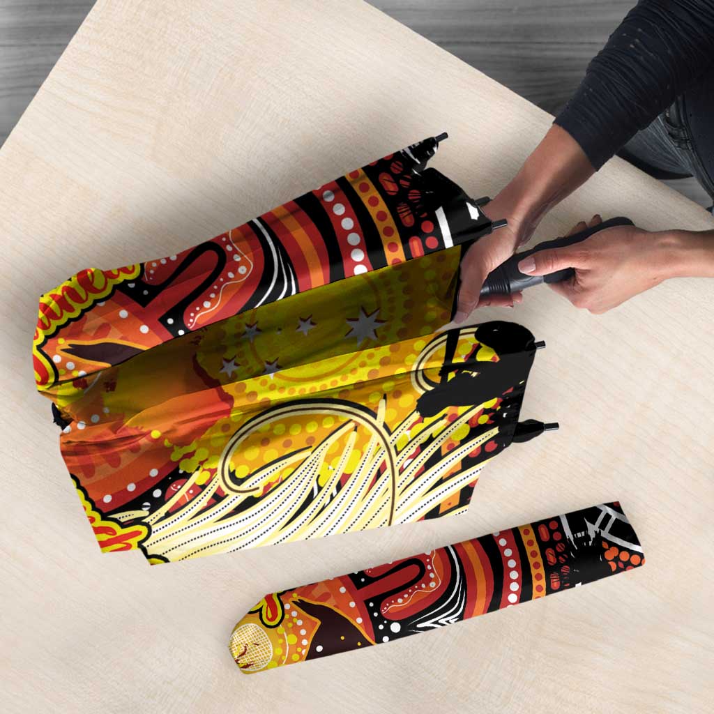 Australia and Papua New Guinea Together Umbrella Kangaroo Aboriginal Art and Bird-of-paradise Oro Tribal Motifs - Aussie Hoodie