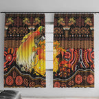Australia and Papua New Guinea Together Window Curtain Kangaroo Aboriginal Art and Bird-of-paradise Oro Tribal Motifs - Aussie Hoodie